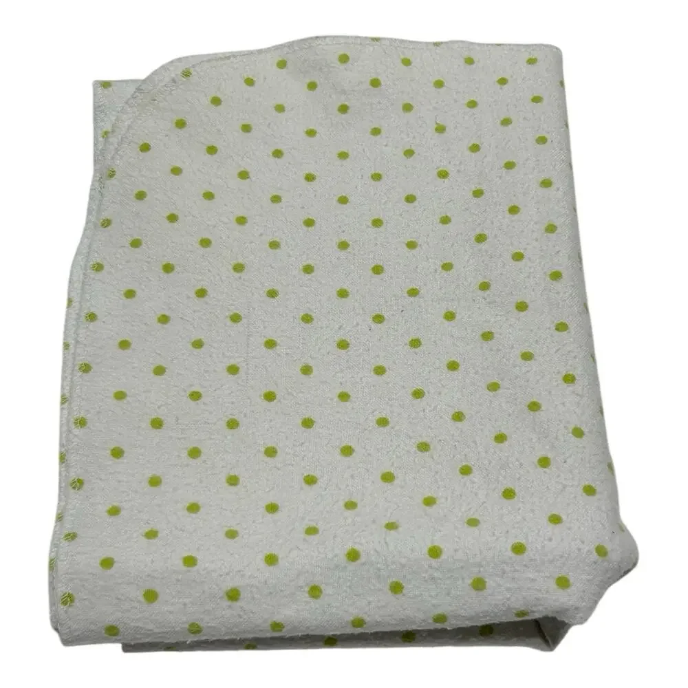 Carter's Green White Polka Dots Baby Receiving Blanket Flannel Cotton
